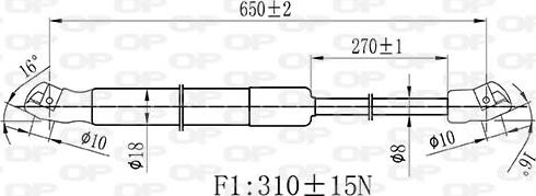 Open Parts GSR6429.00 - Plinski amortizer, hauba motora www.molydon.hr