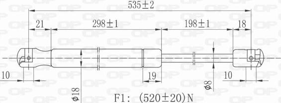 Open Parts GSR6422.00 - Plinski amortizer, prtljaznik/utovarni prostor www.molydon.hr