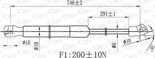 Open Parts GSR6524.01 - Plinski amortizer, hauba motora www.molydon.hr