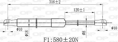 Open Parts GSR6521.00 - Plinski amortizer, hauba motora www.molydon.hr