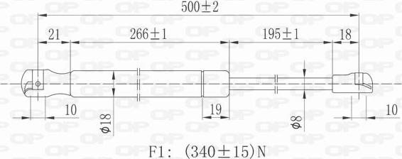 Open Parts GSR6096.00 - Plinski amortizer, prtljaznik/utovarni prostor www.molydon.hr