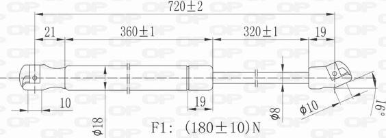 Open Parts GSR6045.00 - Plinski amortizer, hauba motora www.molydon.hr