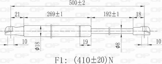 Open Parts GSR6043.00 - Plinski amortizer, prtljaznik/utovarni prostor www.molydon.hr