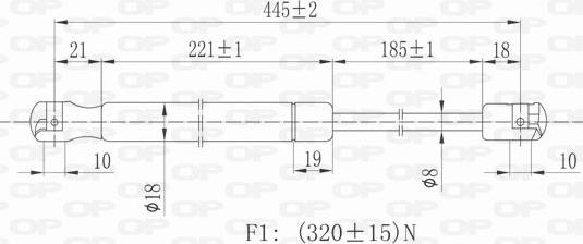 Open Parts GSR6016.00 - Plinski amortizer, prtljaznik/utovarni prostor www.molydon.hr