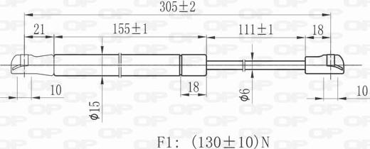 Open Parts GSR6010.00 - Plinski amortizer, prtljaznik/utovarni prostor www.molydon.hr