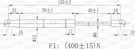 Open Parts GSR6081.00 - Plinski amortizer, prtljaznik/utovarni prostor www.molydon.hr