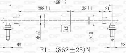 Open Parts GSR6031.00 - Plinski amortizer, prtljaznik/utovarni prostor www.molydon.hr