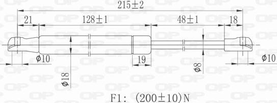 Open Parts GSR6032.00 - Plinski amortizer, hauba motora www.molydon.hr