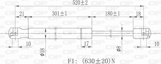 Open Parts GSR6024.00 - Plinski amortizer, prtljaznik/utovarni prostor www.molydon.hr