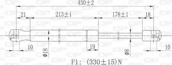 Open Parts GSR6021.00 - Plinski amortizer, prtljaznik/utovarni prostor www.molydon.hr