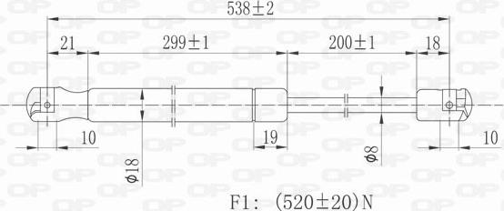 Open Parts GSR6027.00 - Plinski amortizer, prtljaznik/utovarni prostor www.molydon.hr