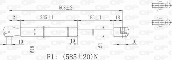 Open Parts GSR6114.00 - Plinski amortizer, prtljaznik/utovarni prostor www.molydon.hr