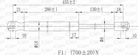 Open Parts GSR6110.00 - Plinski amortizer, prtljaznik/utovarni prostor www.molydon.hr