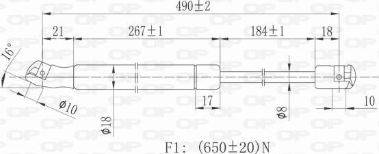 Open Parts GSR6117.00 - Plinski amortizer, prtljaznik/utovarni prostor www.molydon.hr