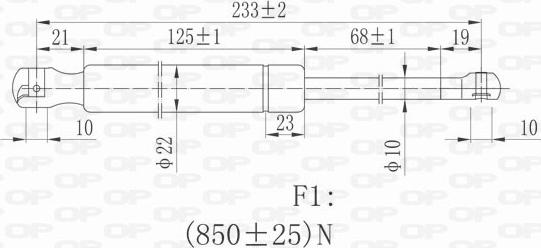 Open Parts GSR6124.00 - Plinski amortizer, hauba motora www.molydon.hr