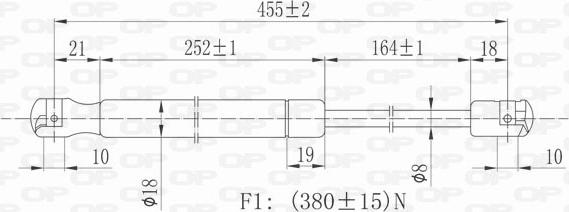 Open Parts GSR6123.00 - Plinski amortizer, prtljaznik/utovarni prostor www.molydon.hr