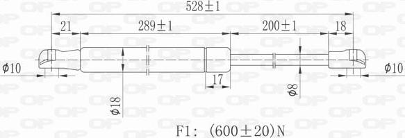 Open Parts GSR6170.00 - Plinski amortizer, prtljaznik/utovarni prostor www.molydon.hr