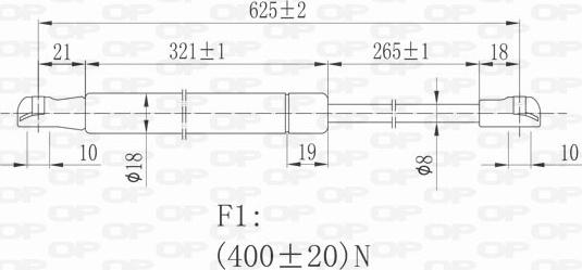 Open Parts GSR6314.00 - Plinski amortizer, prtljaznik/utovarni prostor www.molydon.hr