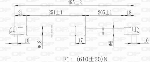 Open Parts GSR6372.00 - Plinski amortizer, prtljaznik/utovarni prostor www.molydon.hr