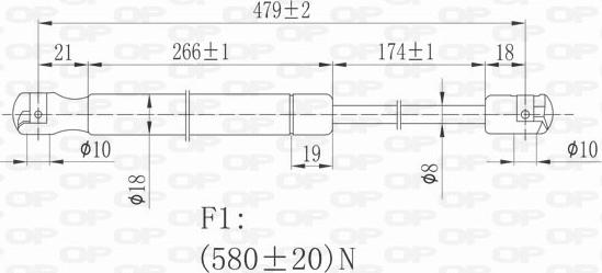 Open Parts GSR6210.00 - Plinski amortizer, prtljaznik/utovarni prostor www.molydon.hr