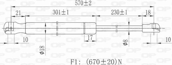 Open Parts GSR6280.00 - Plinski amortizer, prtljaznik/utovarni prostor www.molydon.hr