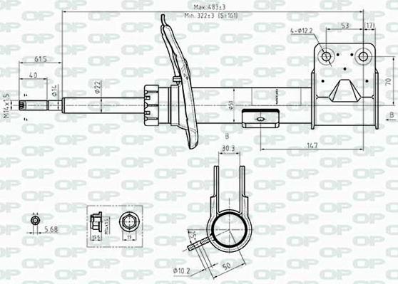 Open Parts SAB8481.31 - Amortizer www.molydon.hr