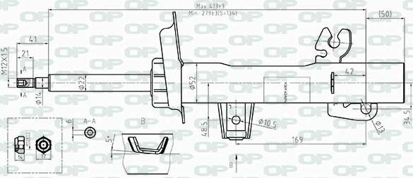 Open Parts SAB8510.31 - Amortizer www.molydon.hr