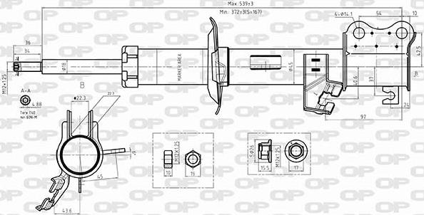 Open Parts SAB8575.31 - Amortizer www.molydon.hr