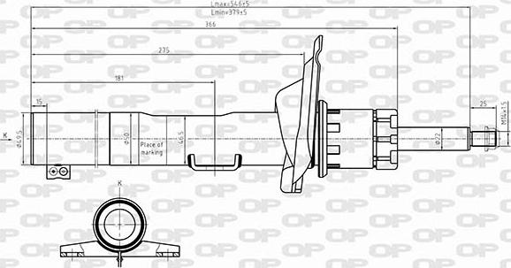 Open Parts SAB8640.31 - Amortizer www.molydon.hr