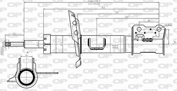 Open Parts SAB8648.31 - Amortizer www.molydon.hr