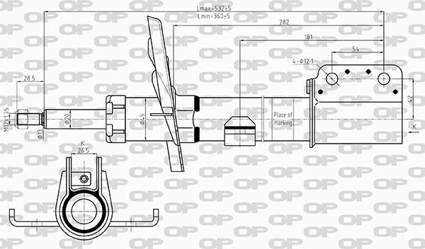 Open Parts SAB8603.31 - Amortizer www.molydon.hr