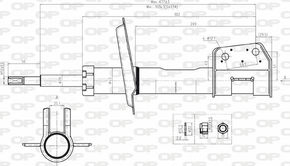 Open Parts SAB8044.31 - Amortizer www.molydon.hr