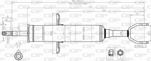 Open Parts SAB8056.31 - Amortizer www.molydon.hr