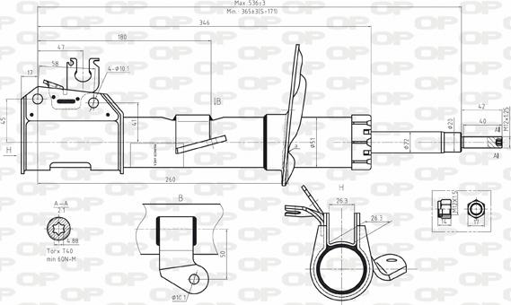 Open Parts SAB8052.31 - Amortizer www.molydon.hr