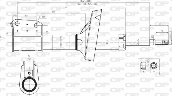 Open Parts SAB8069.11 - Amortizer www.molydon.hr