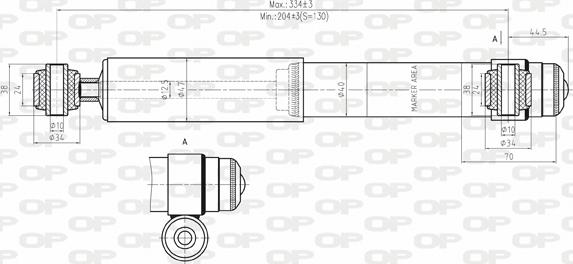 Open Parts SAB8019.32 - Amortizer www.molydon.hr