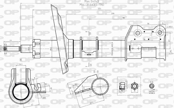 Open Parts SAB8016.31 - Amortizer www.molydon.hr