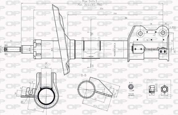 Open Parts SAB8013.31 - Amortizer www.molydon.hr