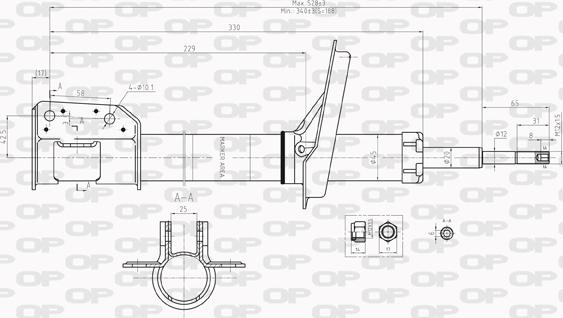 Open Parts SAB8012.31 - Amortizer www.molydon.hr