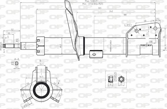 Open Parts SAB8036.31 - Amortizer www.molydon.hr