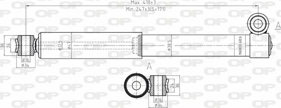 Open Parts SAB8031.32 - Amortizer www.molydon.hr