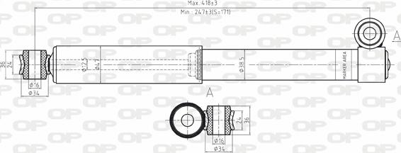 Open Parts SAB8033.12 - Amortizer www.molydon.hr