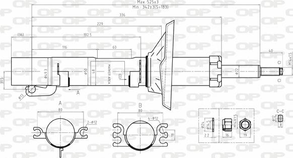 Open Parts SAB8024.31 - Amortizer www.molydon.hr