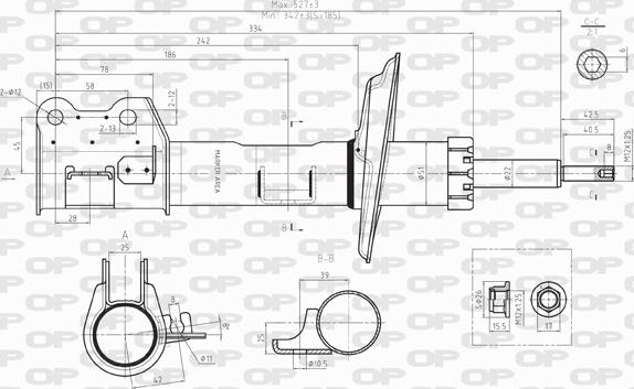 Open Parts SAB8022.31 - Amortizer www.molydon.hr