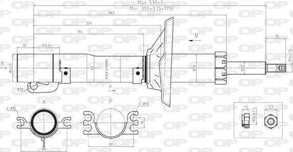 Open Parts SAB8164.31 - Amortizer www.molydon.hr