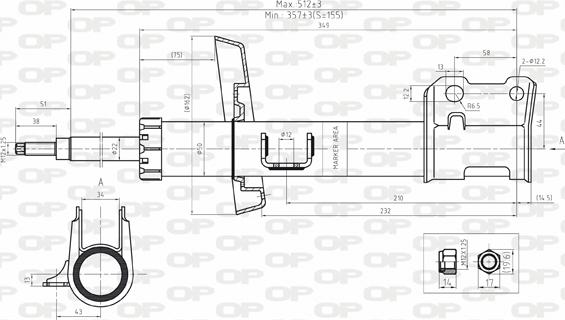 Open Parts SAB8113.31 - Amortizer www.molydon.hr