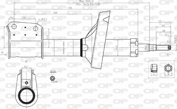 Open Parts SAB8185.31 - Amortizer www.molydon.hr