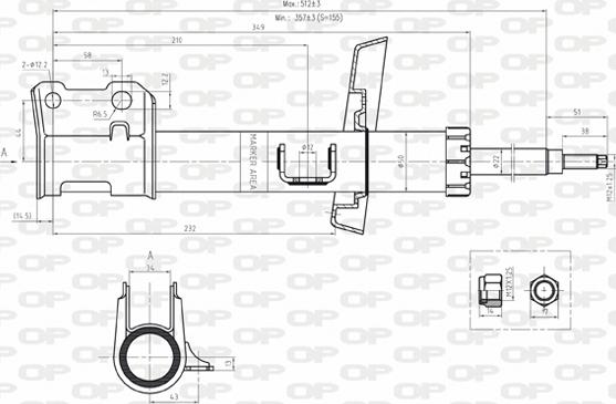 Open Parts SAB8123.31 - Amortizer www.molydon.hr