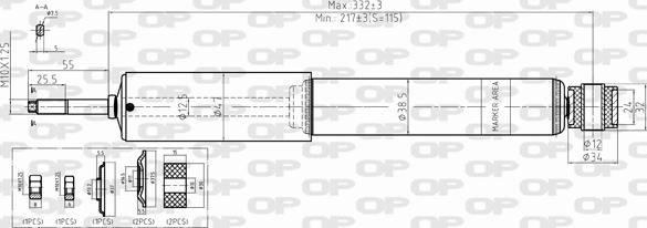 Open Parts SAB8349.11 - Amortizer www.molydon.hr