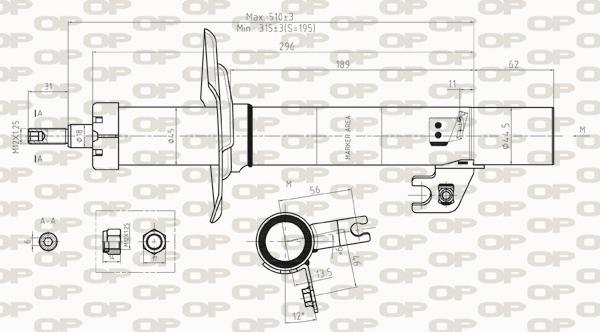 Open Parts SAB8305.31 - Amortizer www.molydon.hr